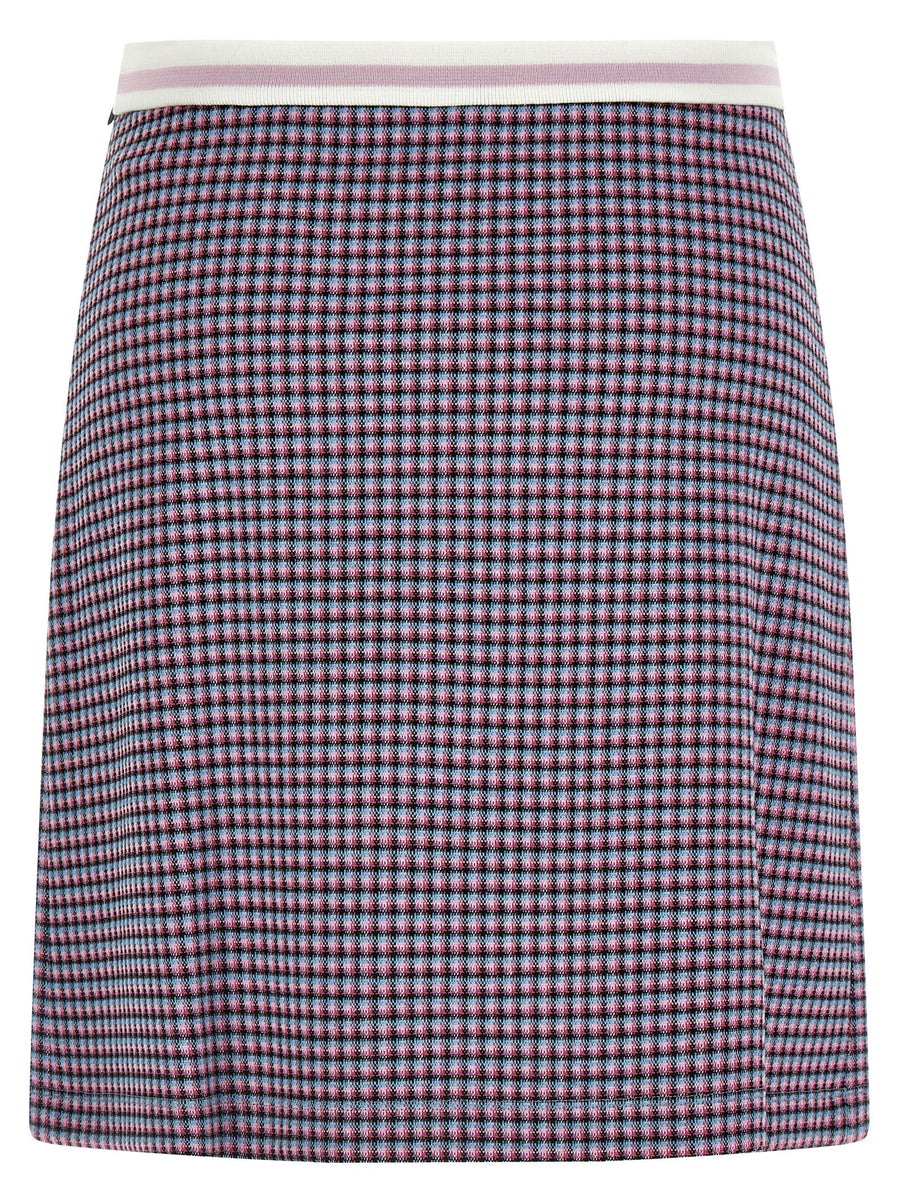 Marni Houndstooth Purple Skirt For Women Luxurious Viscose Blend Soft Drape Modern Chic