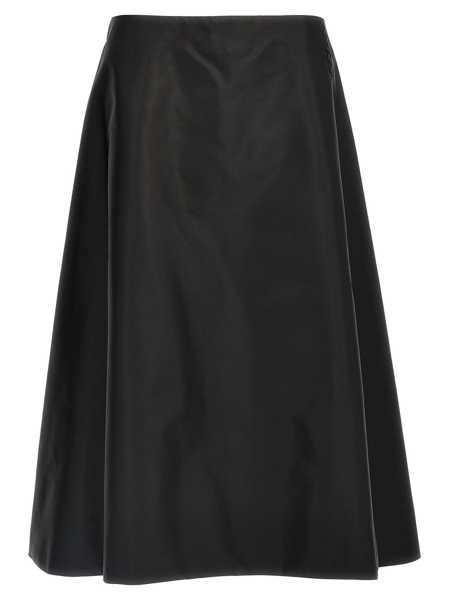 Marni Nylon Skirt Women Sleek Back Zip Logo