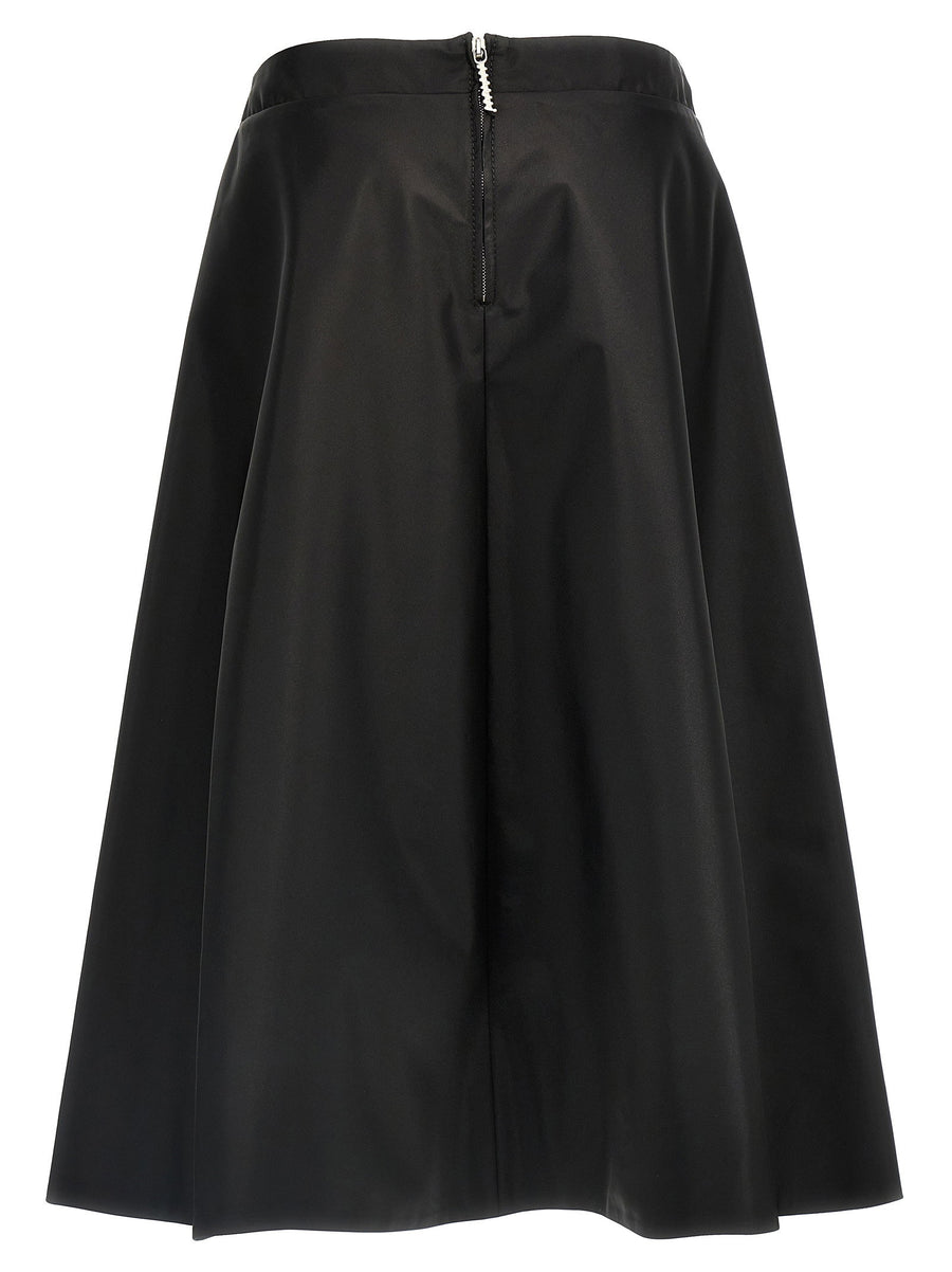 Marni Nylon Skirt Women Sleek Back Zip Logo
