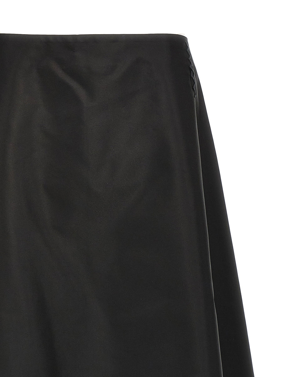 Marni Nylon Skirt Women Sleek Back Zip Logo
