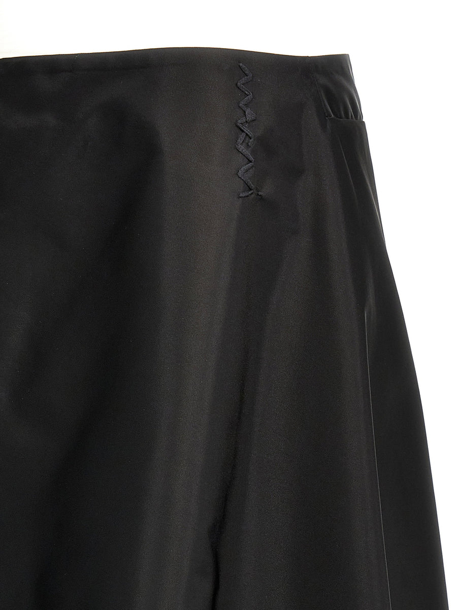 Marni Nylon Skirt Women Sleek Back Zip Logo
