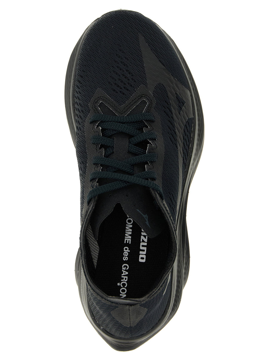 Comme Des Garçons Mizuno Wave Rebellion Pro 3 Sneakers For Women Openwork Breathable Tech Performance
