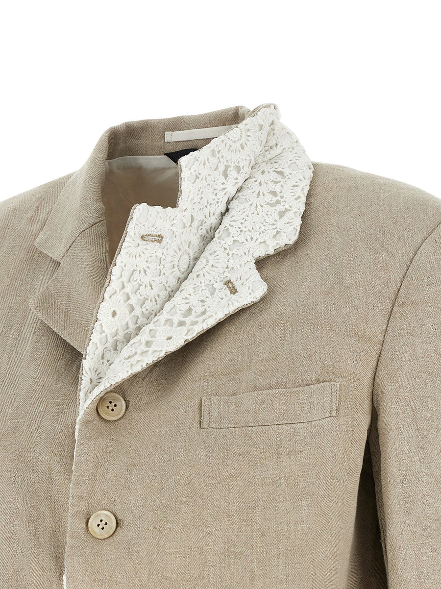 Comme Des Garcons Double Layer Lapel Blazer
