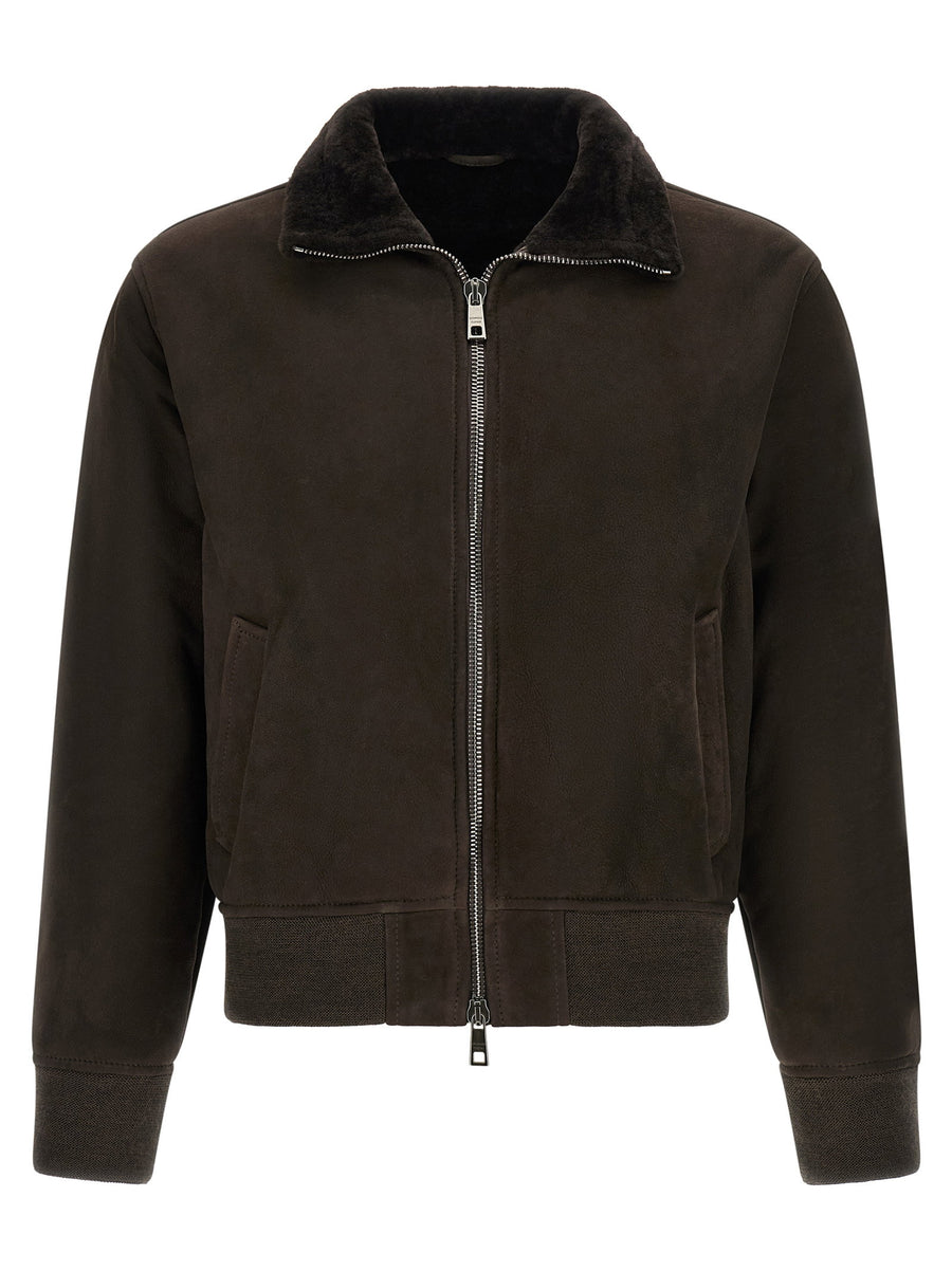 Giorgio Brato Suede Bomber Jacket