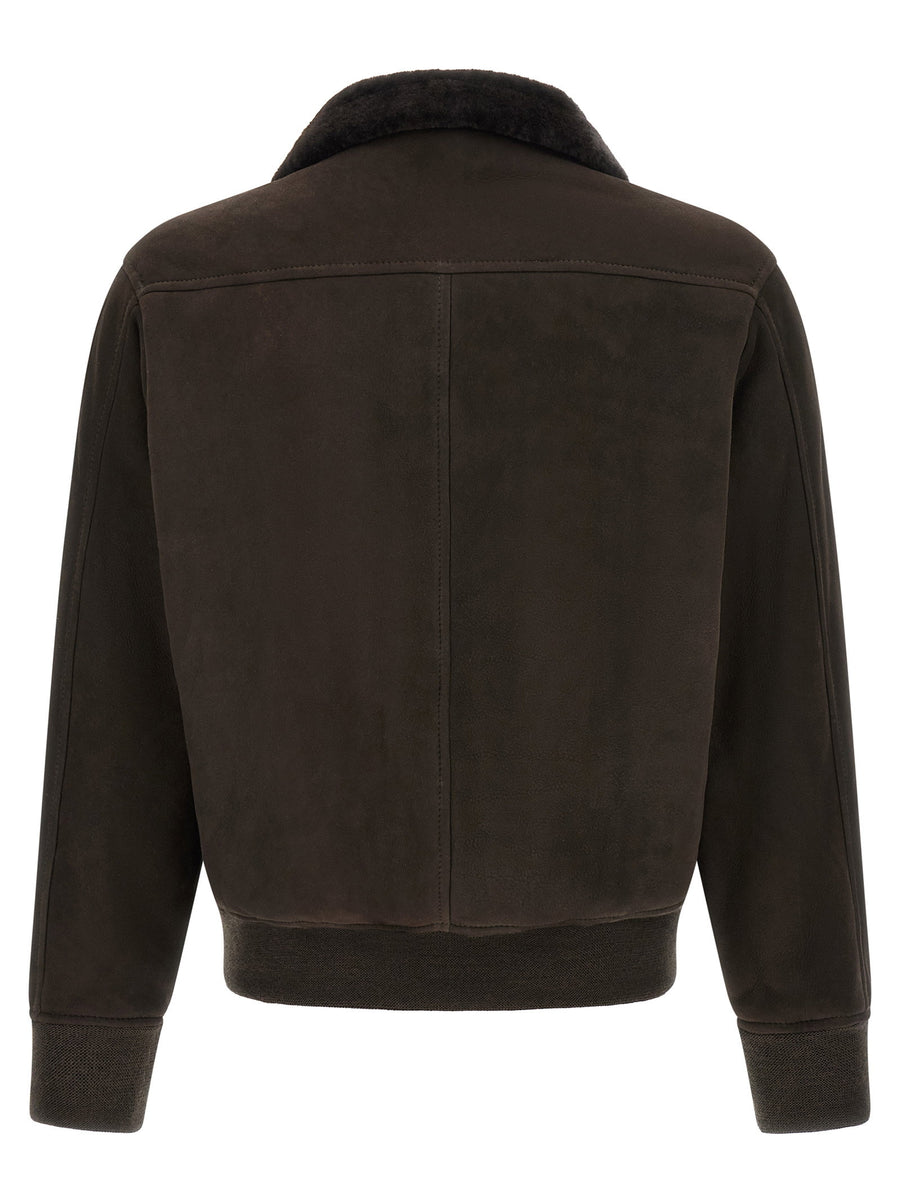Giorgio Brato Suede Bomber Jacket