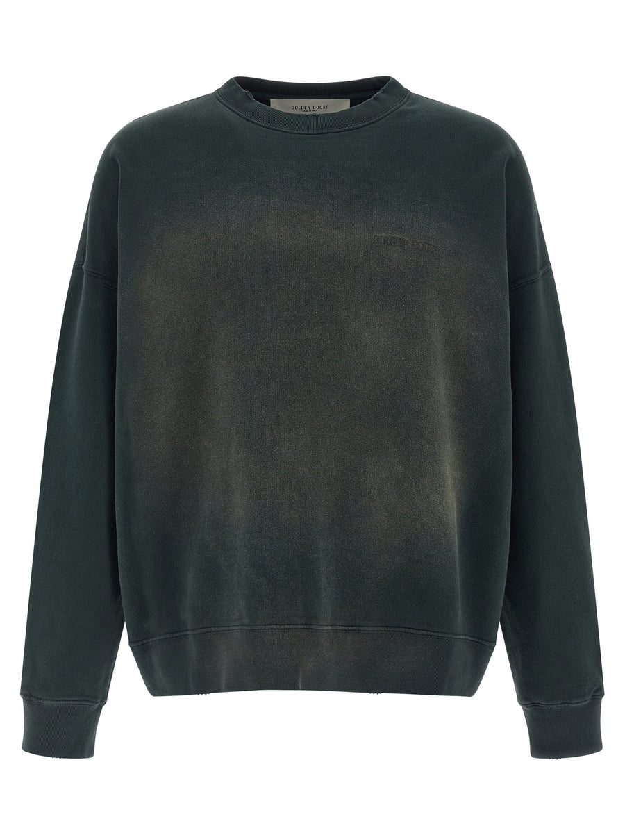Golden Goose Martin Sweatshirt For Men Brushed Cotton With Logo Embroidery, Relaxed Fit, Versatile Luxury
