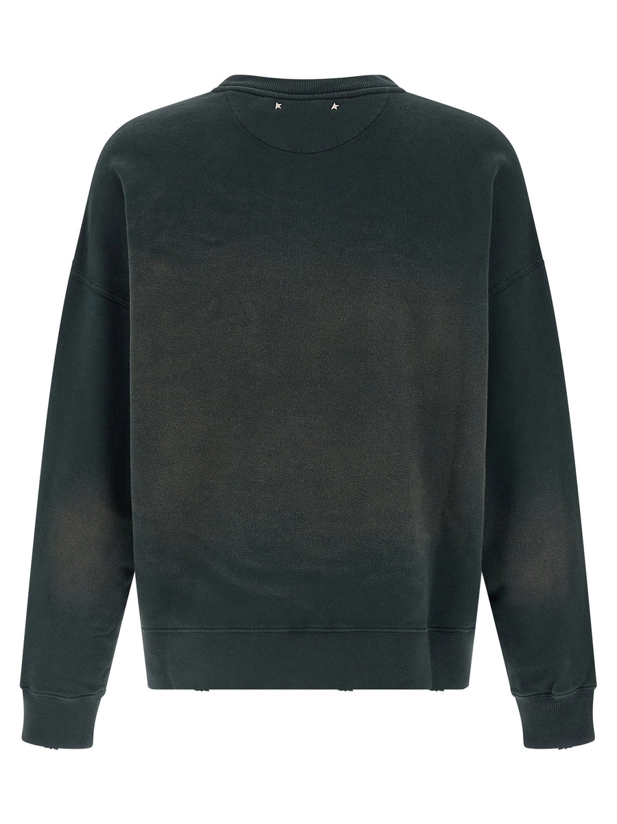 Golden Goose Martin Sweatshirt For Men Brushed Cotton With Logo Embroidery, Relaxed Fit, Versatile Luxury
