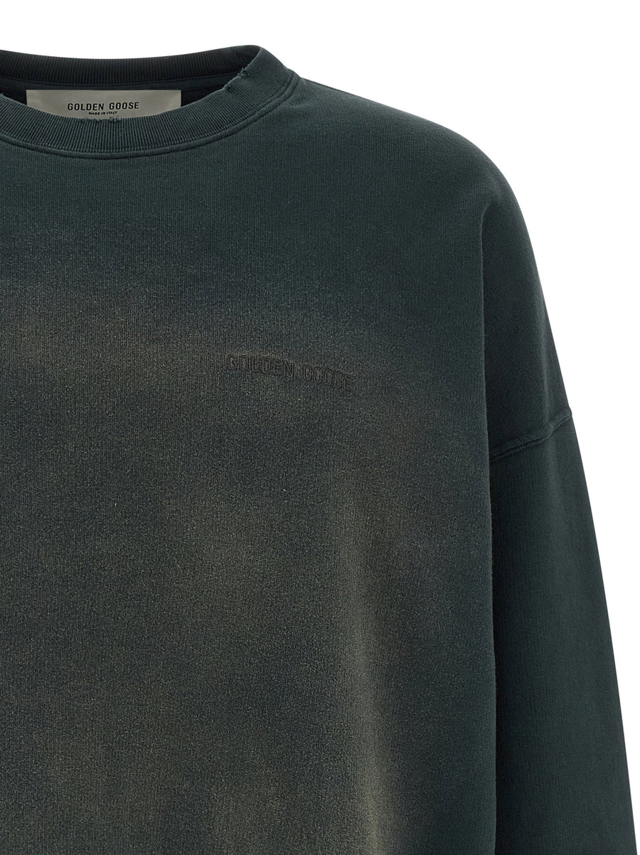 Golden Goose Martin Sweatshirt For Men Brushed Cotton With Logo Embroidery, Relaxed Fit, Versatile Luxury