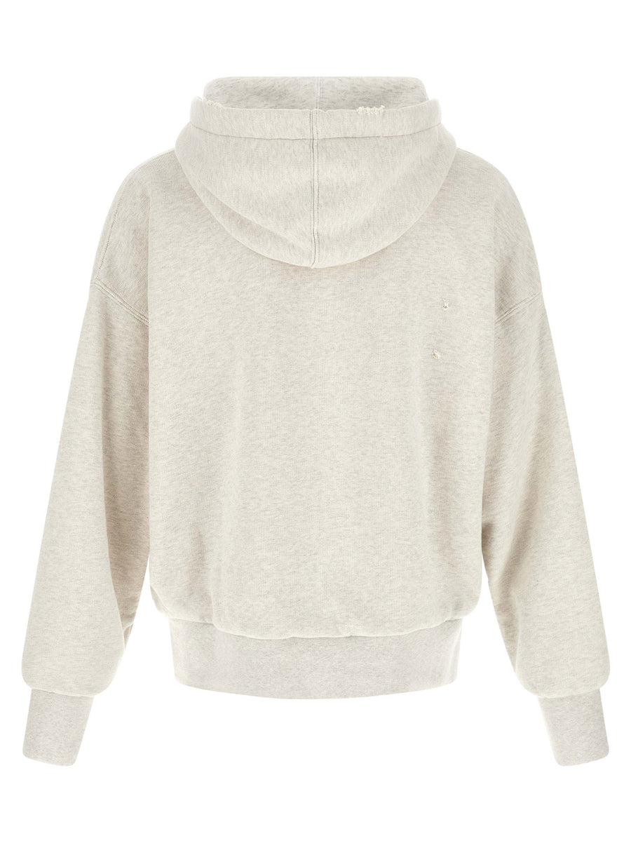 Golden Goose Star Hoodie Unisex Cotton Gray With Relaxed Fit