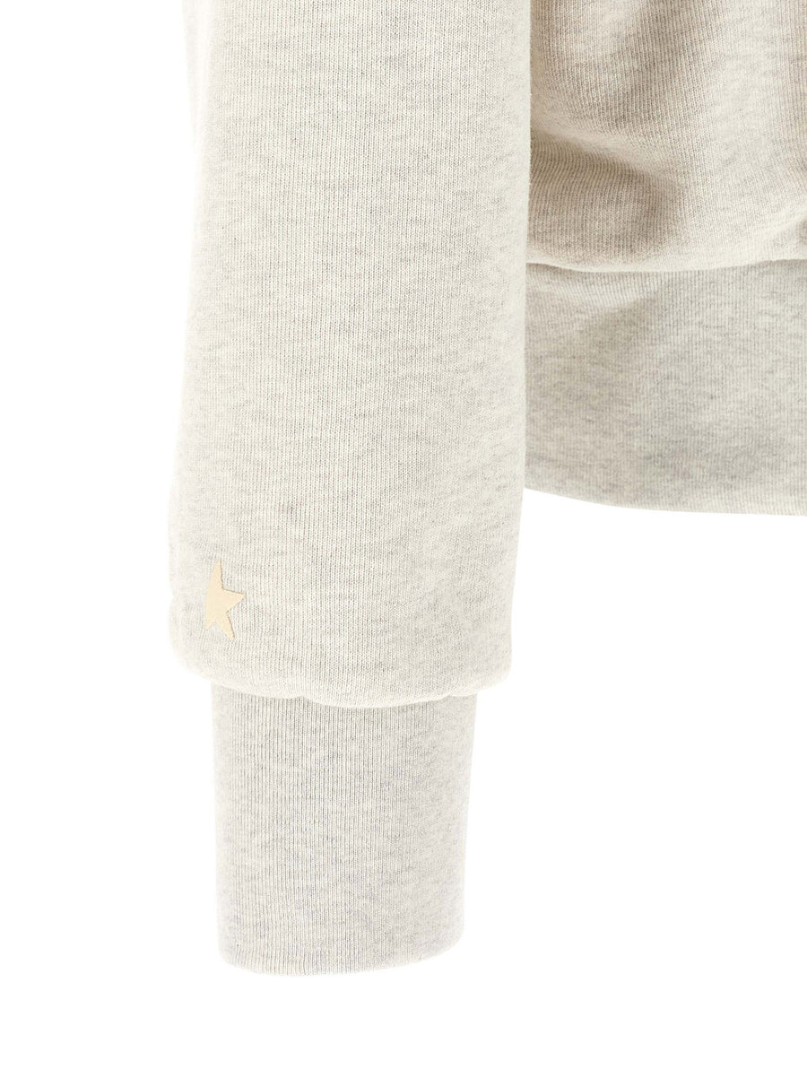 Golden Goose Star Hoodie Unisex Cotton Gray With Relaxed Fit