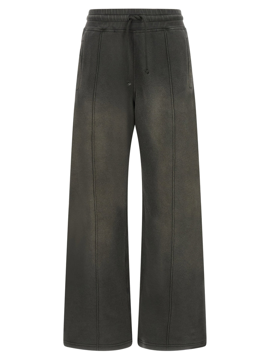 Golden Goose Star Joggers Gray Delave 100 Percent Cotton Wide Leg Trousers