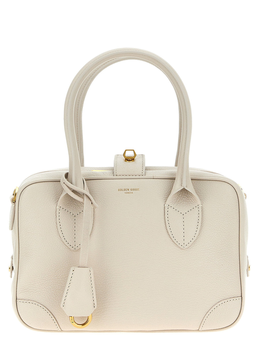 Golden Goose Vita Handbag White Goat Leather Luxurious Everyday Bag For Women With Versatile Carry Options
