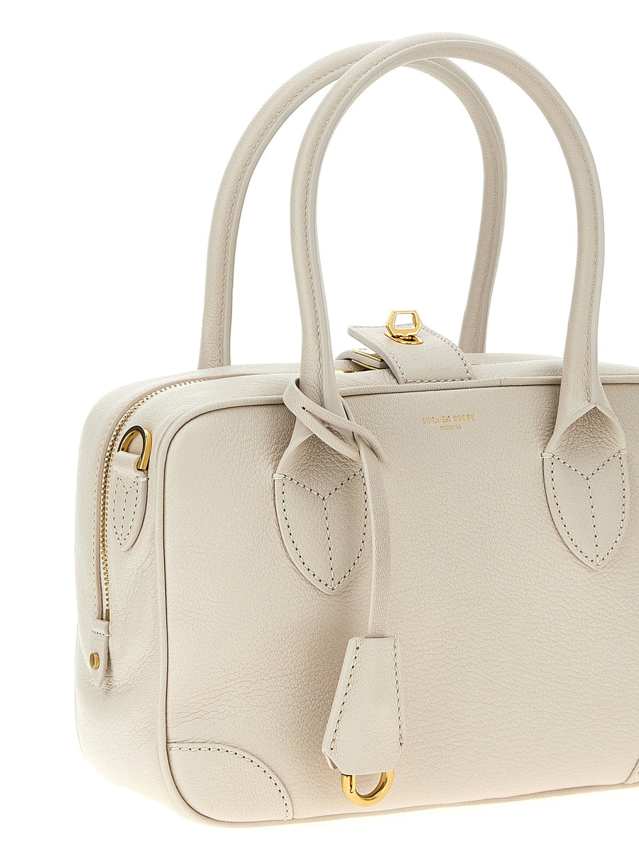 Golden Goose Vita Handbag White Goat Leather Luxurious Everyday Bag For Women With Versatile Carry Options