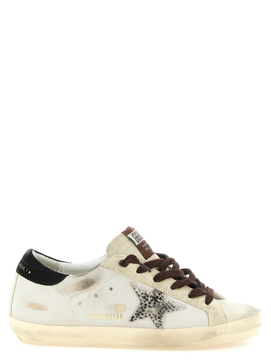 Golden Goose Super Star Sneakers Women White Cow Leather With Multicolor Details