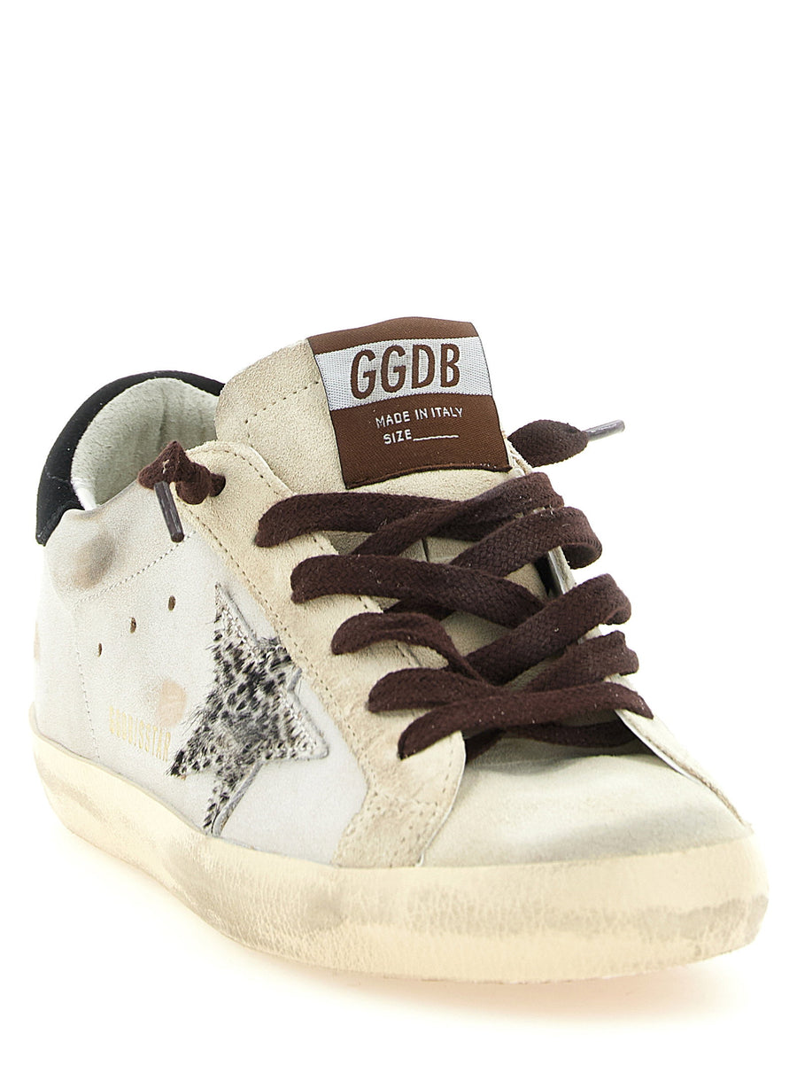 Golden Goose Super Star Sneakers Women White Cow Leather With Multicolor Details