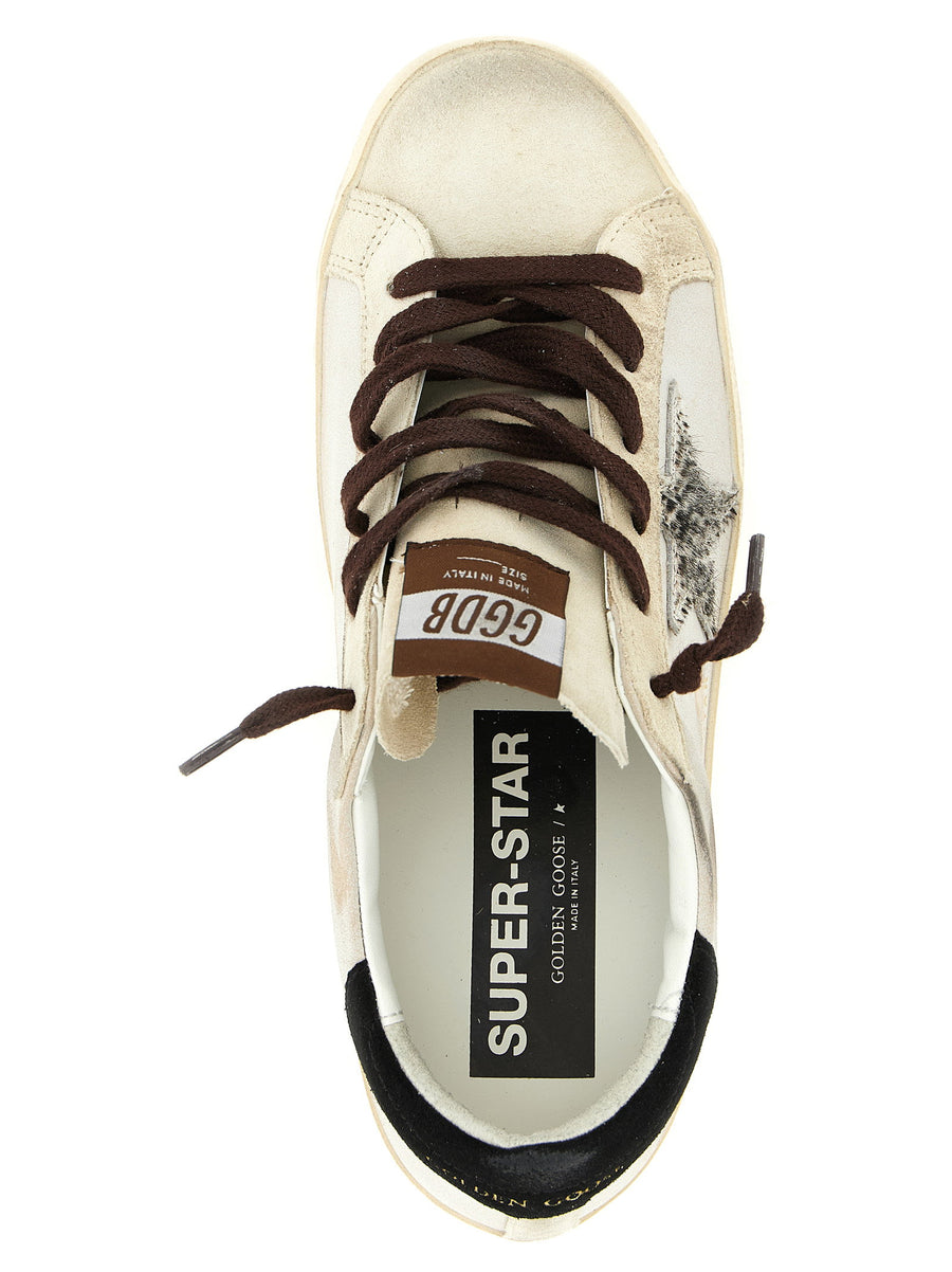 Golden Goose Super Star Sneakers Women White Cow Leather With Multicolor Details