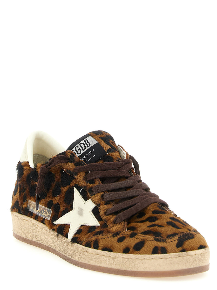 Golden Goose Ball Star Leopard Print Pony Hair Sneakers for Women