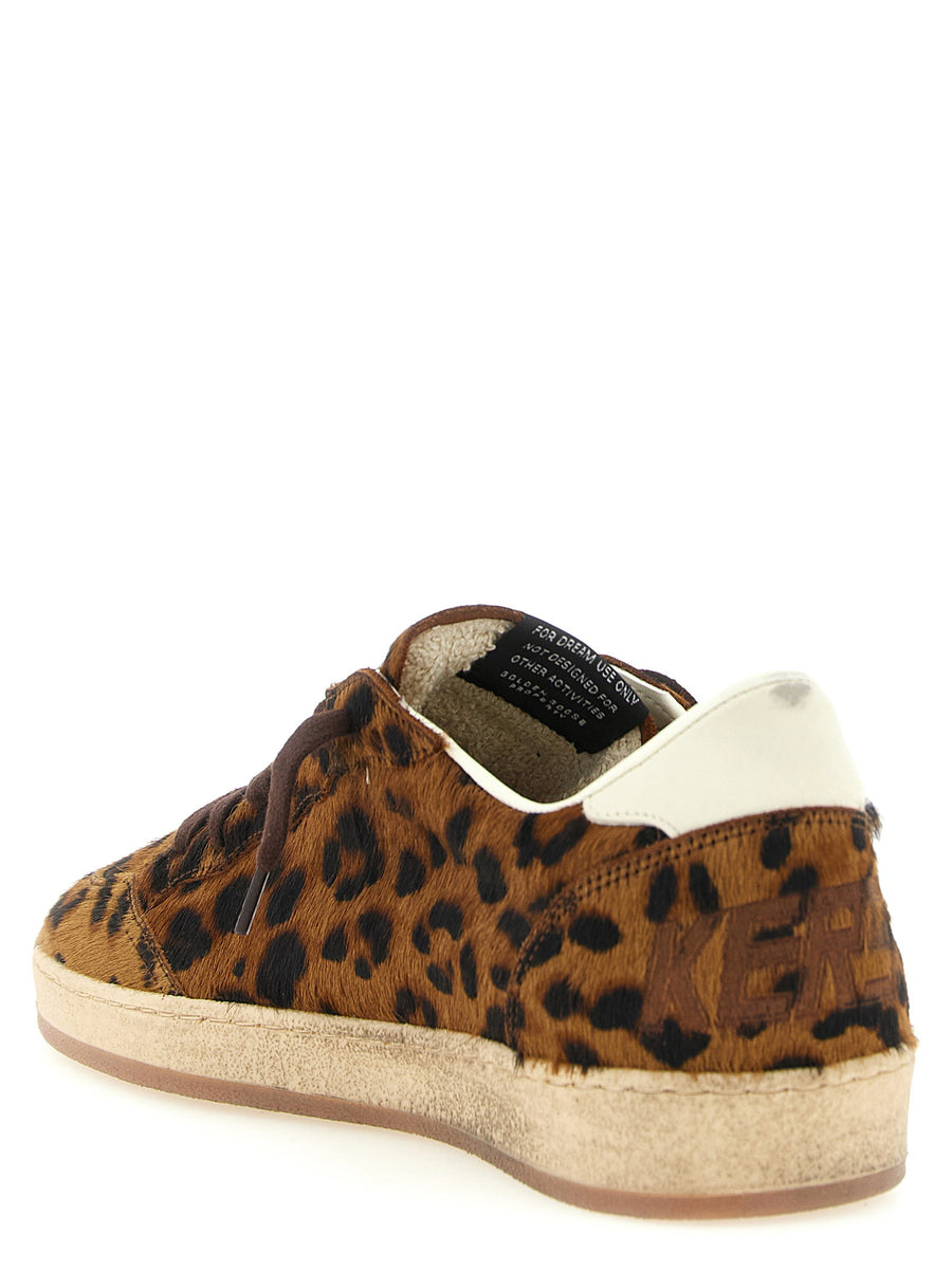 Golden Goose Ball Star Leopard Print Pony Hair Sneakers for Women