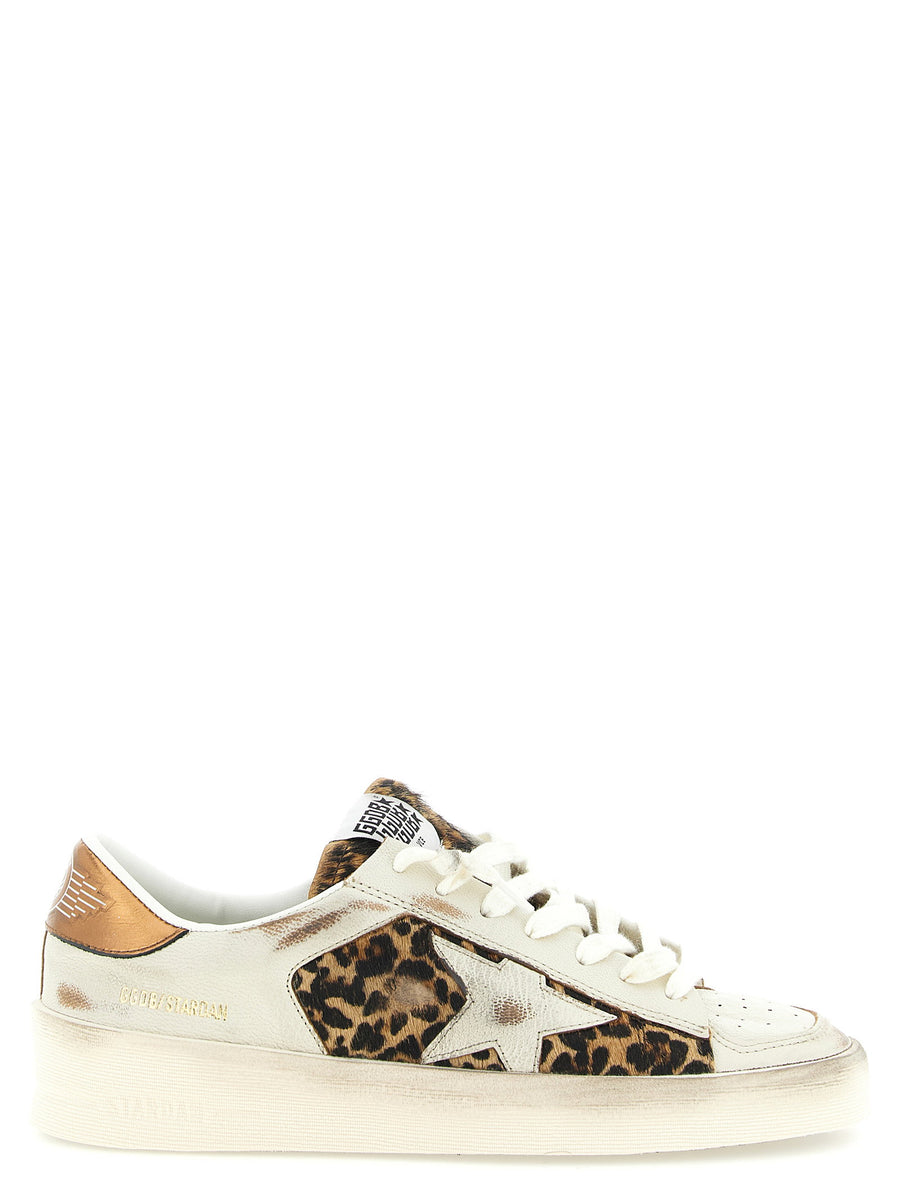 Golden Goose Stardan Sneakers For Women Multicolor Leather Pony Hair