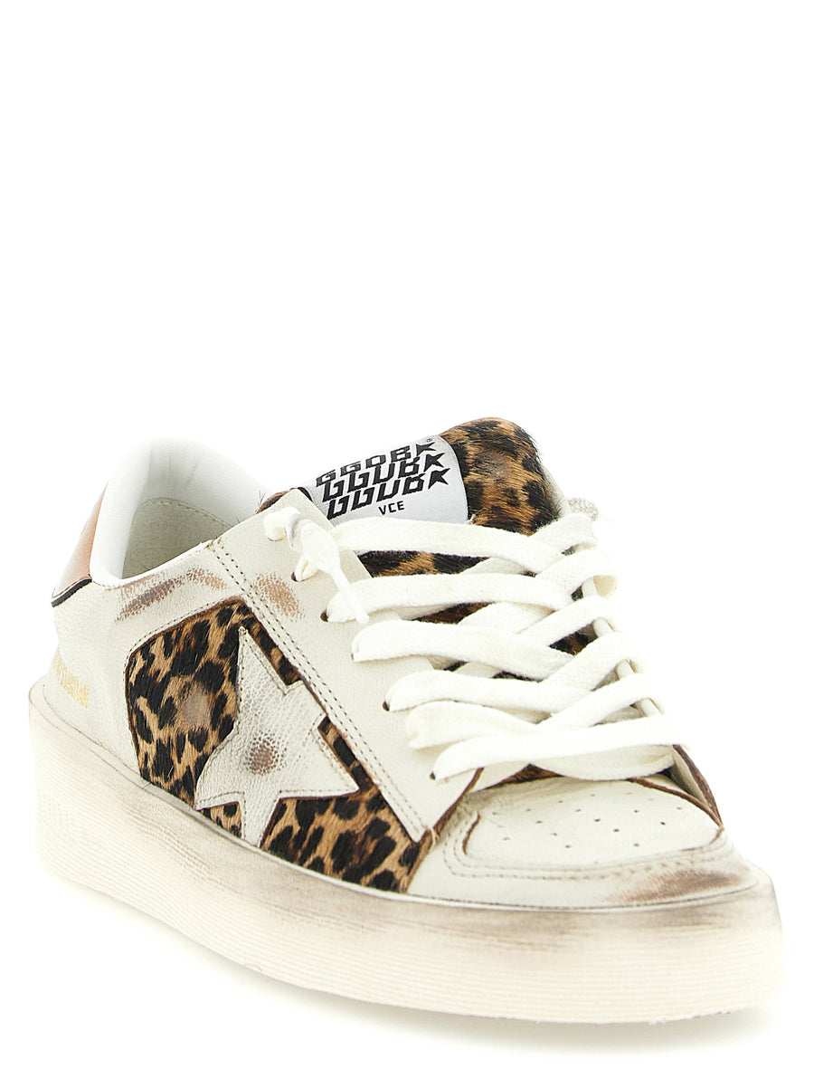 Golden Goose Stardan Sneakers For Women Multicolor Leather Pony Hair