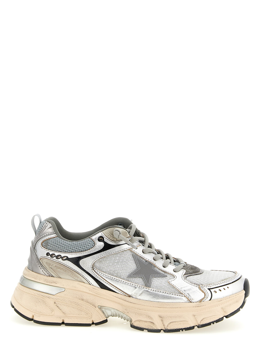 Golden Goose Lightstar Sneakers For Women Leather Mesh Comfort With TPU Star Detail Lace-Up Chunky Sole