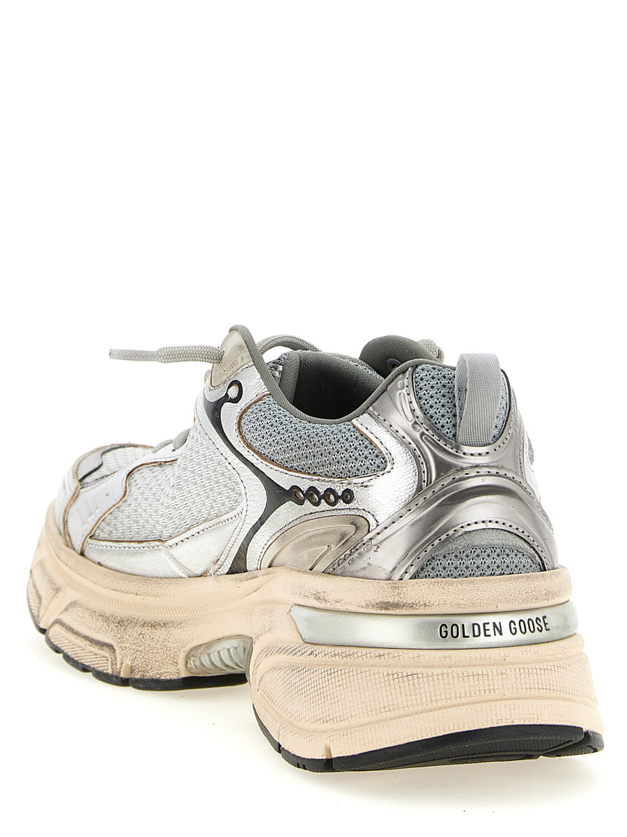 Golden Goose Lightstar Sneakers For Women Leather Mesh Comfort With TPU Star Detail Lace-Up Chunky Sole