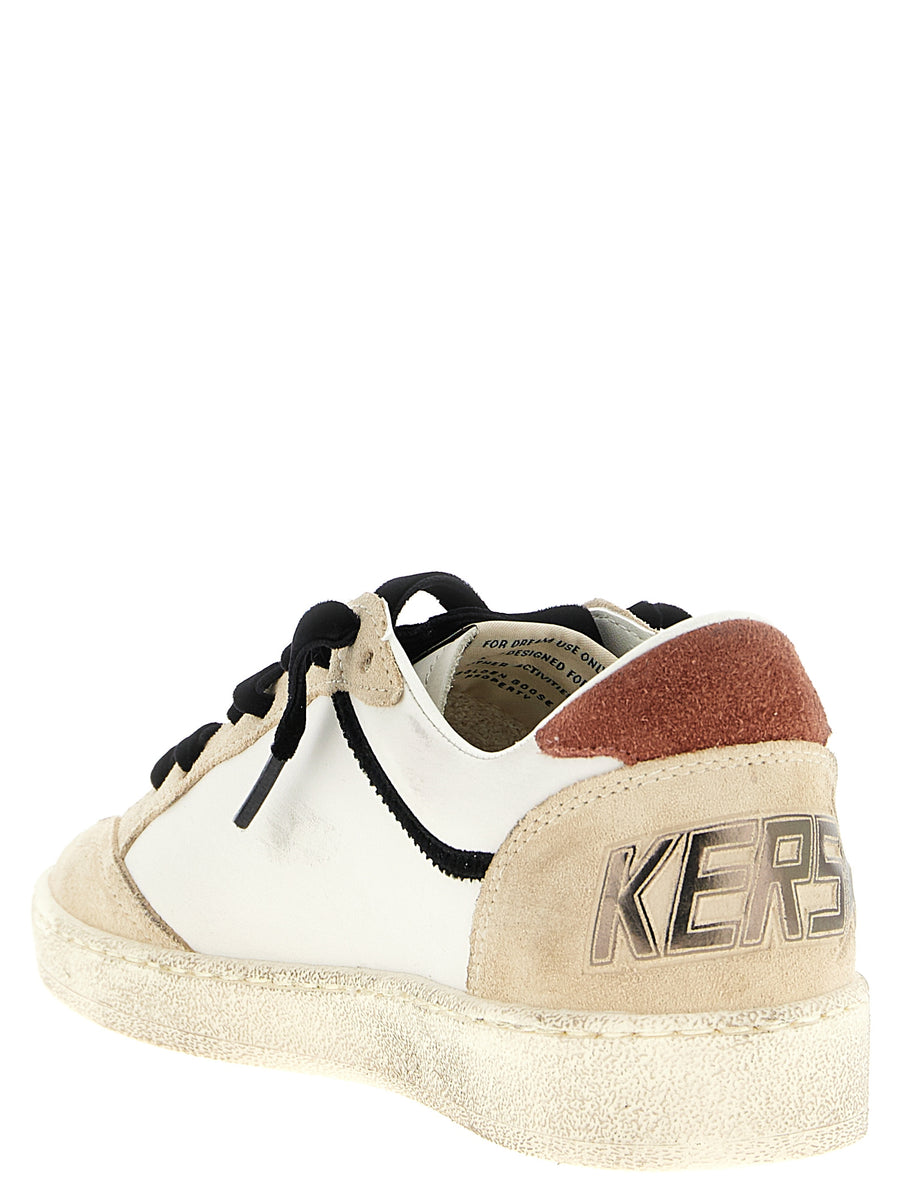 Golden Goose Ball Star Sneakers for Women Multicolor Used Effect Leather Velvet Laces