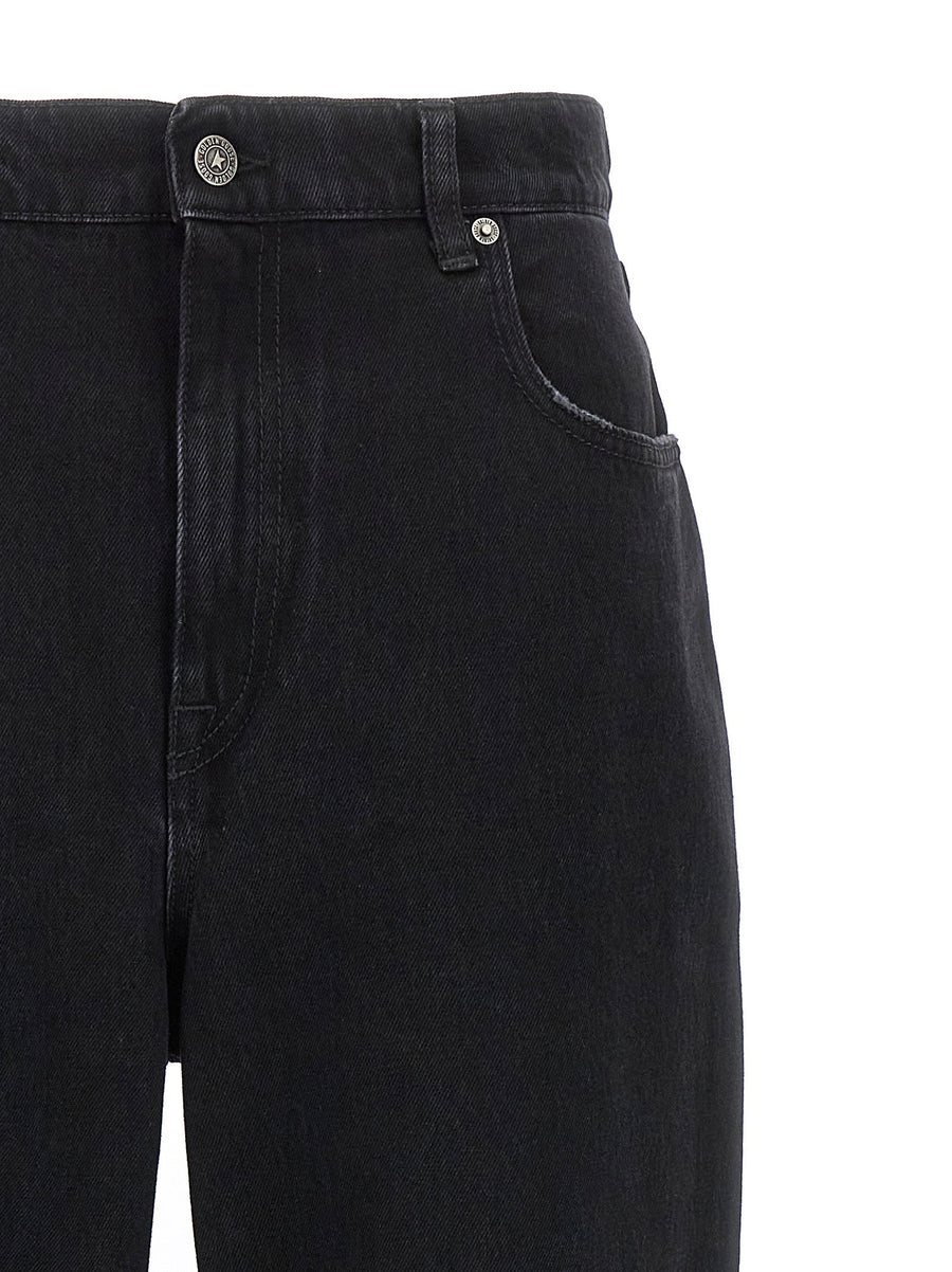 Golden Goose Kim Black Cotton Denim Jeans Zip Fly Five Pockets