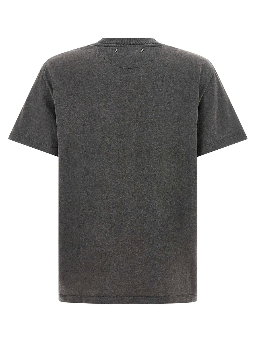 Golden Goose Cabochon Crystal Cotton T Shirt Gray Topwear