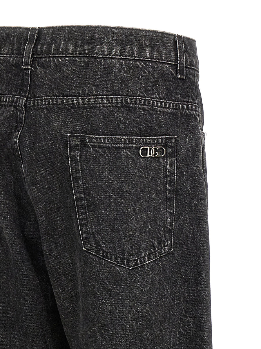 Dolce and Gabbana DG Jeans Black Premium 100 Percent Cotton Denim for Men Refined Casual Versatile