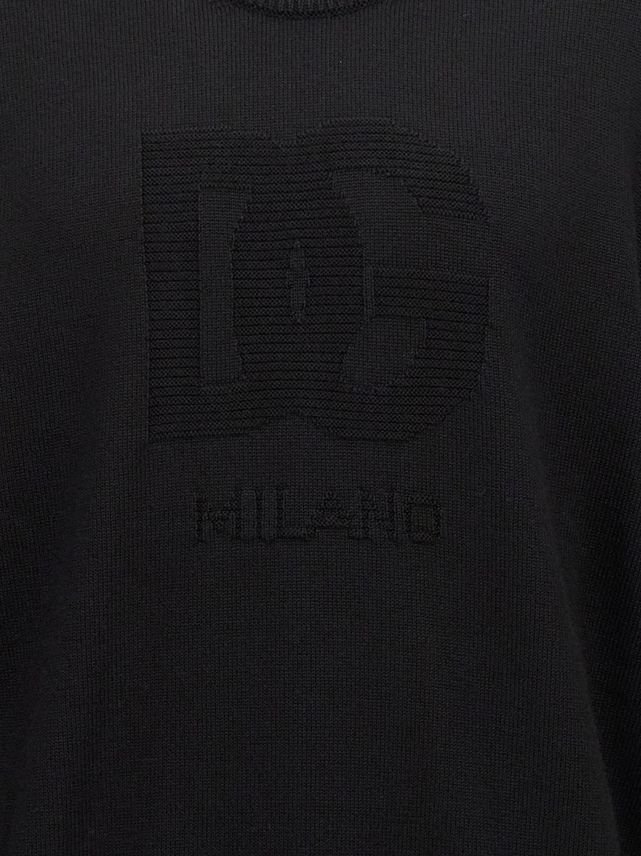 Dolce And Gabbana Intarsia Wool Sweater For Women Premium Virgin Wool Knit Statement Piece