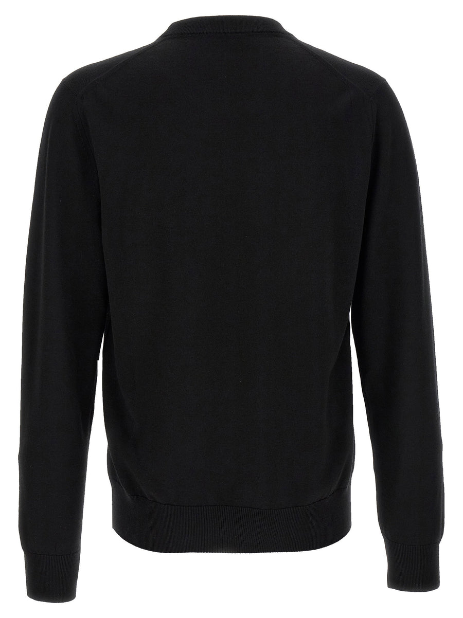 Dolce and Gabbana Coat Of Arms Wool Sweater For Women Heraldic Crest Patch Virgin Wool Crew Neck Luxury Knitwear