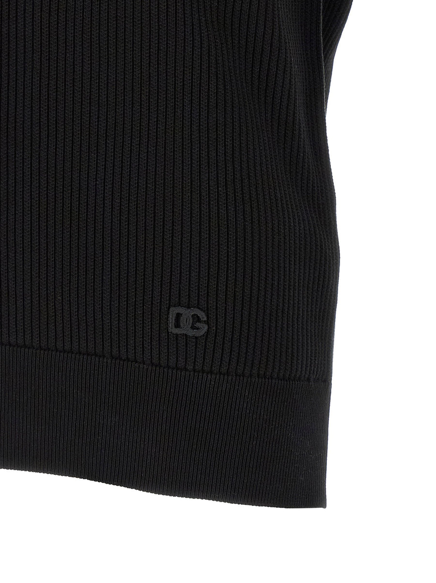 Dolce & Gabbana Micro-ribbed Polo Shirt