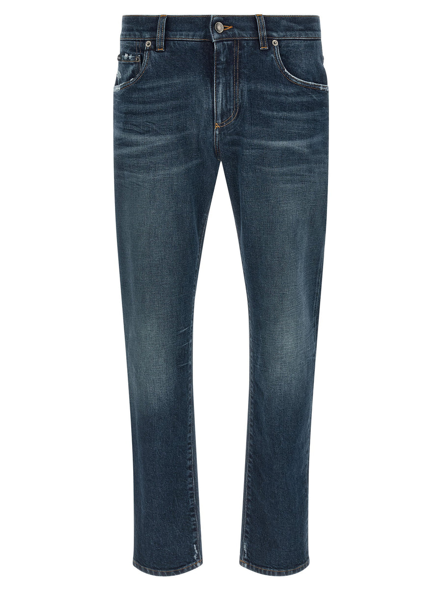 Dolce & Gabbana Logo Patch Jeans