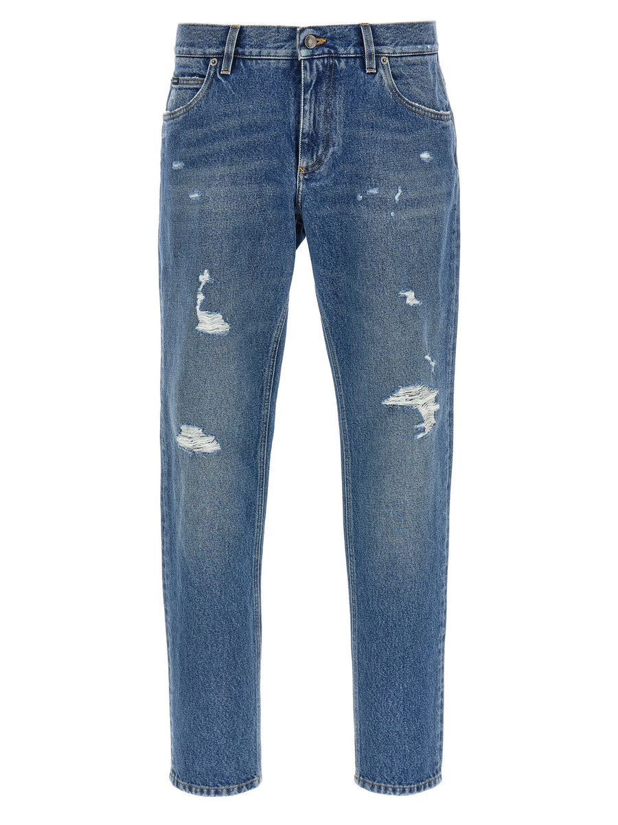 Dolce And Gabbana Private Wardrobe Jeans For Women Luxurious 100 Percent Cotton Straight Leg Denim