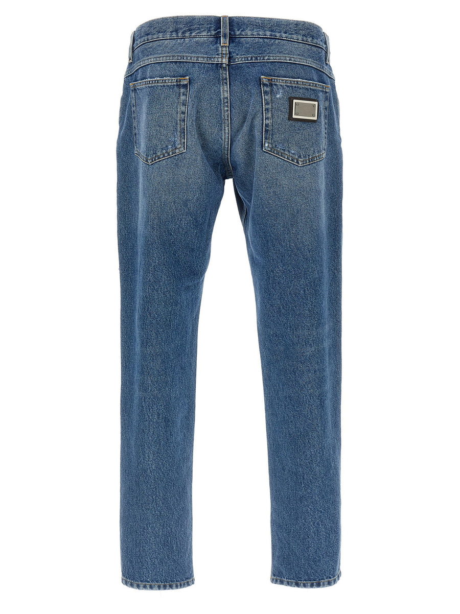 Dolce And Gabbana Private Wardrobe Jeans For Women Luxurious 100 Percent Cotton Straight Leg Denim
