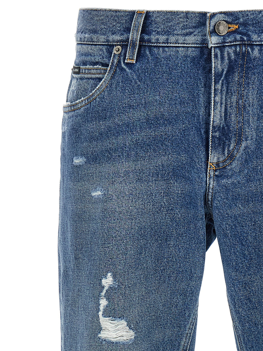 Dolce And Gabbana Private Wardrobe Jeans For Women Luxurious 100 Percent Cotton Straight Leg Denim