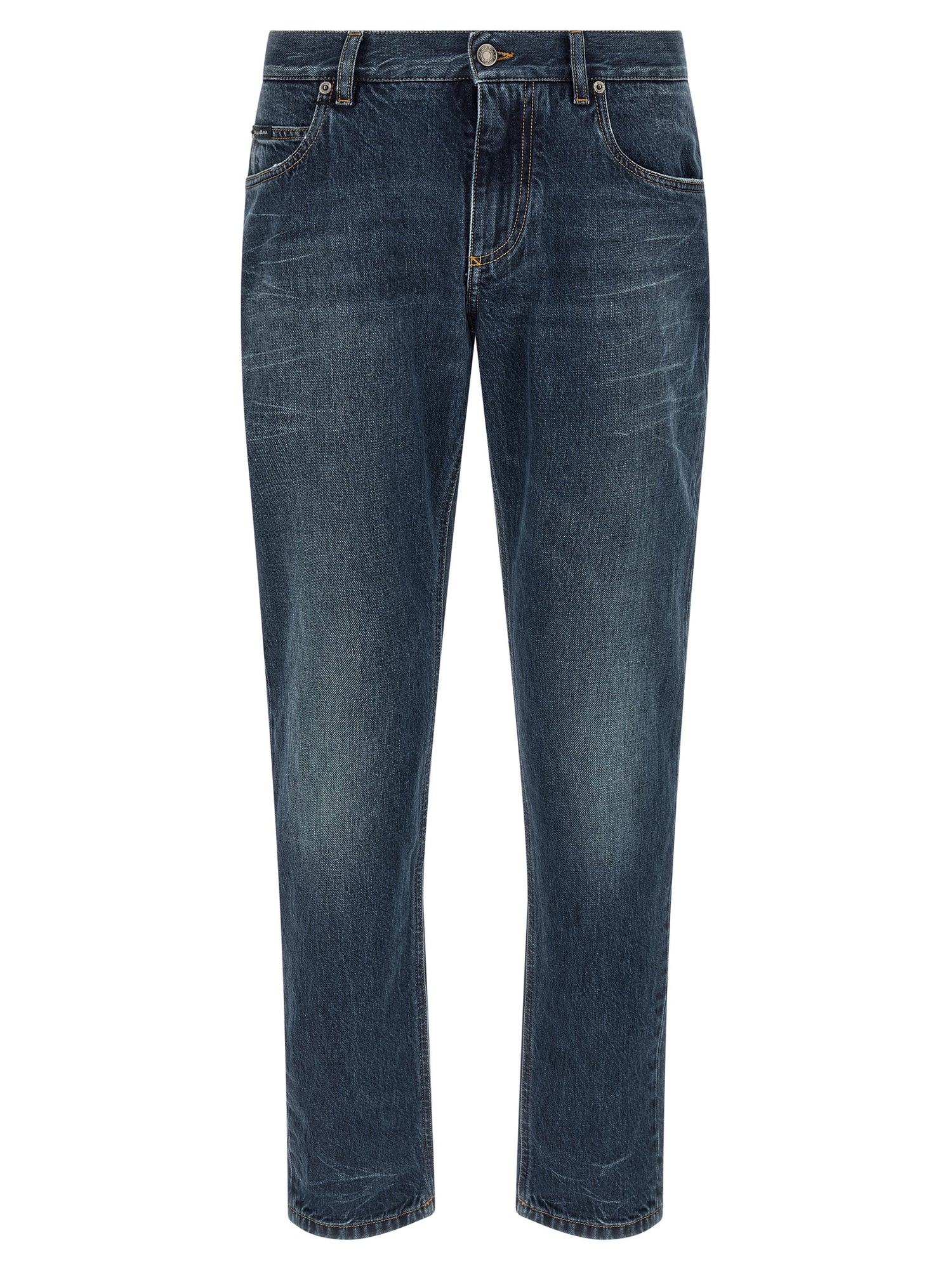 Dolce & Gabbana Logo Embroidery Jeans