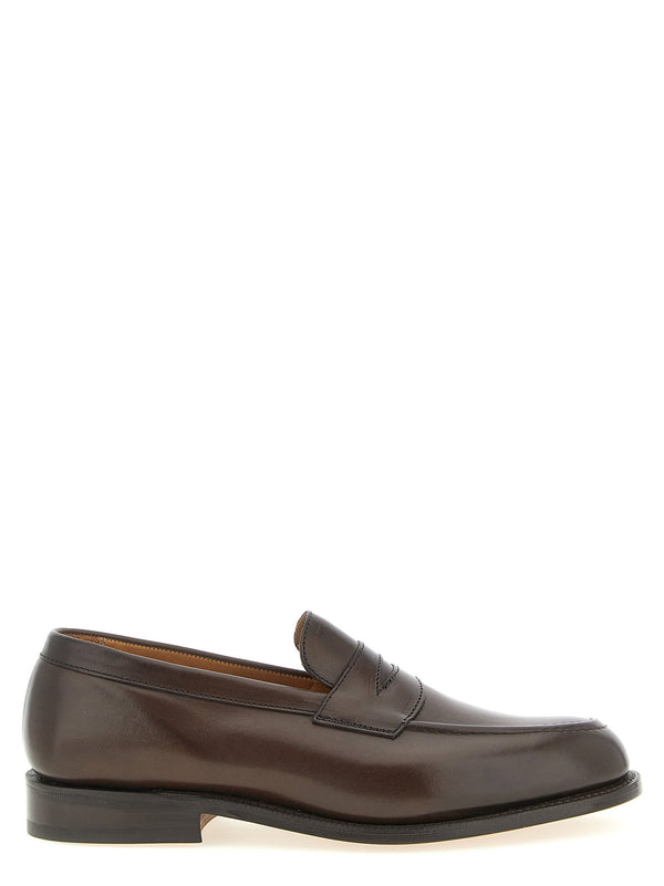 Tricker's Havard Penny Loafers For Men Unisex Brown Leather Slip On Timeless Luxury All Day Comfort