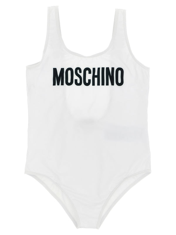 Moschino Kid Teen Logo Lettering One-piece Swimsuit