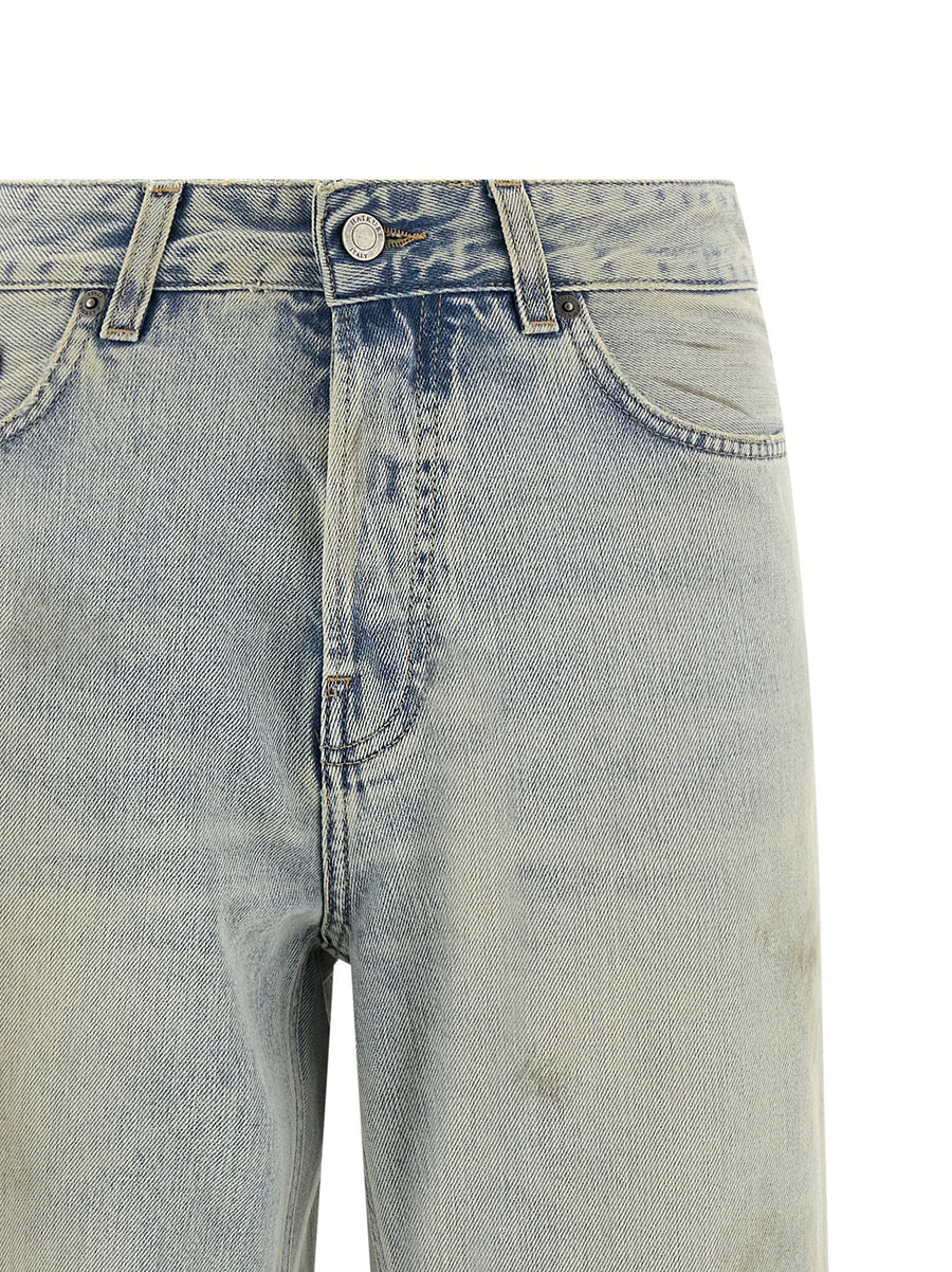 Haikure Betty Jeans Cropped High-Waist For Women Versatile Light Blue 100 Percent Cotton Stone-Washed