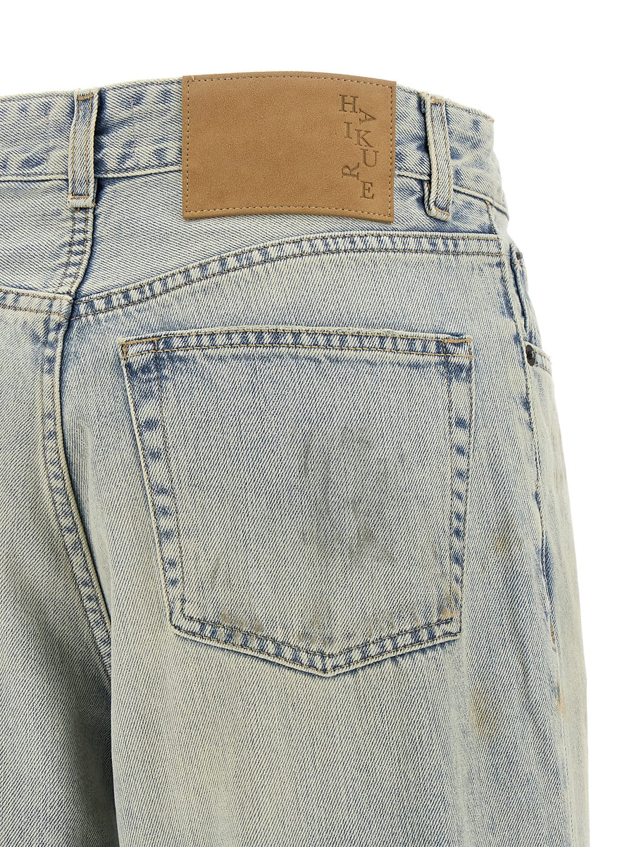 Haikure Betty Jeans Cropped High-Waist For Women Versatile Light Blue 100 Percent Cotton Stone-Washed
