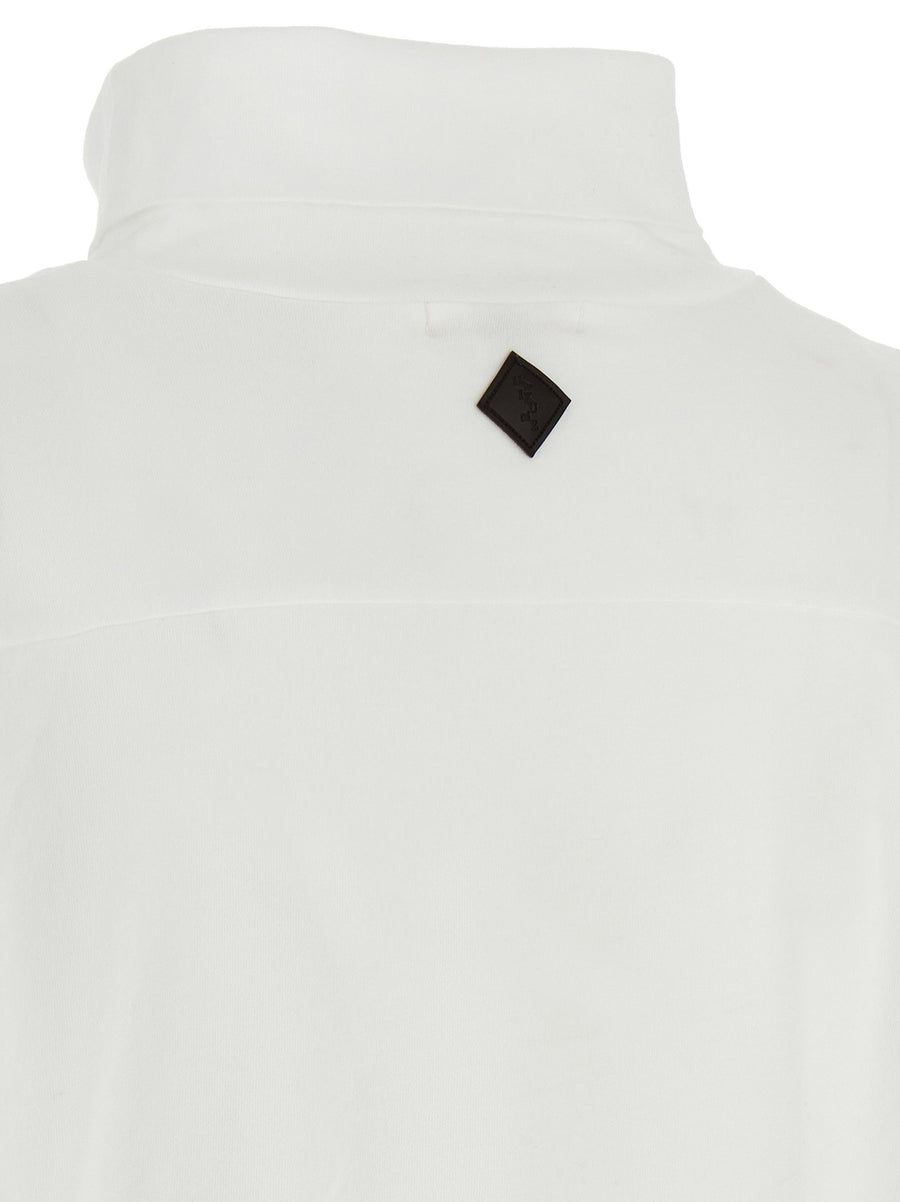 Haikure Ivy White 100 Percent Cotton High Neck T Shirt For Women Versatile Wardrobe Staple