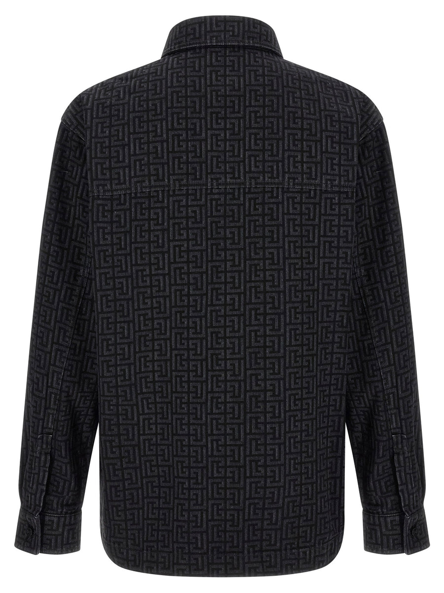 Balmain Monogram Pattern Overshirt