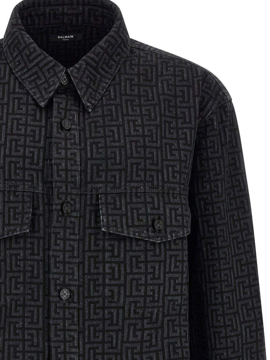 Balmain Monogram Pattern Overshirt