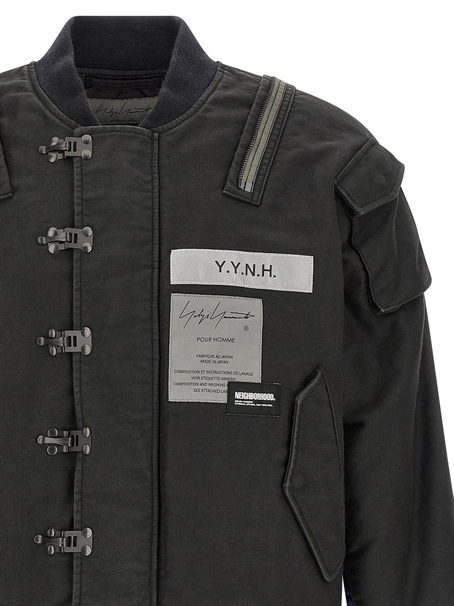 Yohji Yamamoto Neighborhood A1 Deck Jacket Premium Cotton Pique For Men With Patches And Hardware