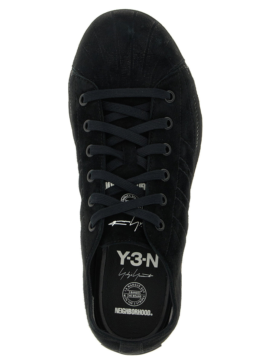 Y3 Nizzastar Lo Sneakers Premium Calfskin Leather Collaboration With Neighborhood Capsule For Style Minded Fans