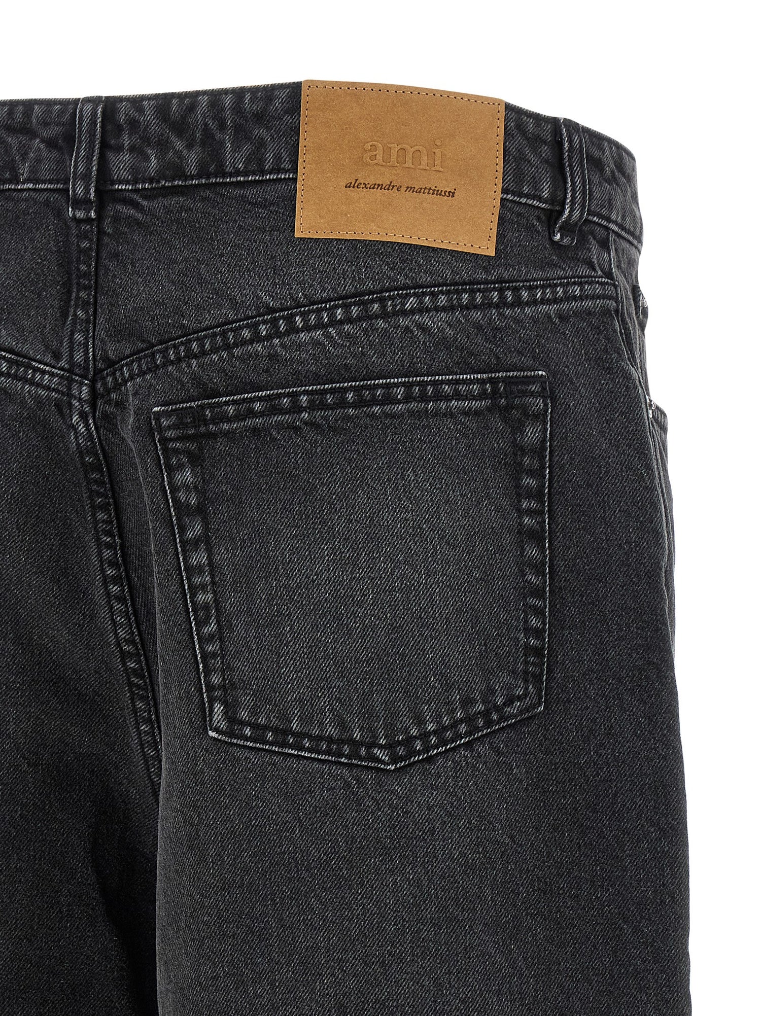Ami Paris Denim Bermuda Shorts