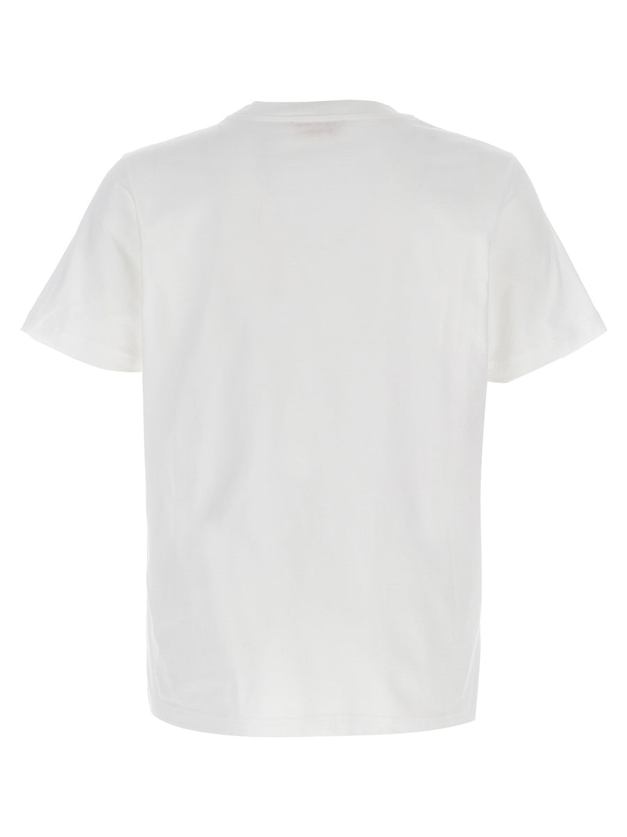 Marni Logo Patch Tee For Men White 100 Percent Cotton Crewneck Versatile Everyday Luxury