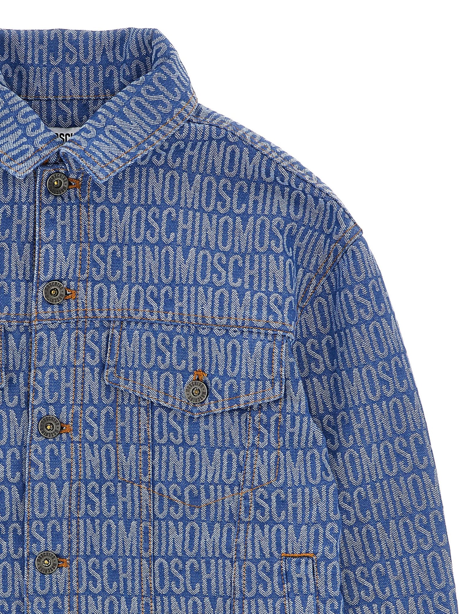Moschino Kid Teen Logo Denim Jacket